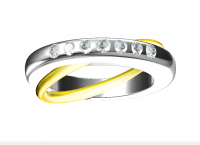 Night and Day |.65ct Diamond Spinning Ring | 9k White Gold