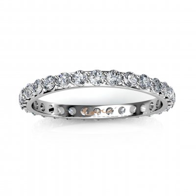 Unfathomable | Curved Eternity Ring |18k White Gold