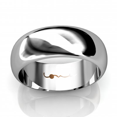 Song [7] Men's Wedding Ring | 9K White Gold