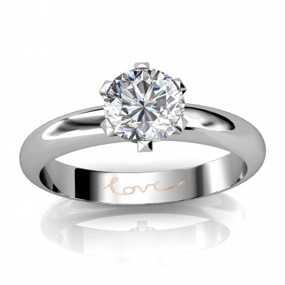 4Love | Solitaire Diamond Ring | Platinum