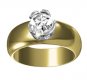 Hold Hands Ring |Engagement Ring with Princes Diamond | Platinum