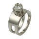 Hold Hands Ring |Engagement Ring with Princes Diamond | Platinum