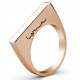 Evolve Love Ring - 2.4 Square, 18k Rose GoldF, Stackable Rings