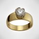 Hold Hands Ring |Engagement Ring with Princes Diamond | Platinum