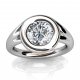 Hold Hands Ring |Engagement Ring with Princes Diamond | Platinum