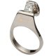 Hold Hands Ring |Engagement Ring with Princes Diamond | Platinum