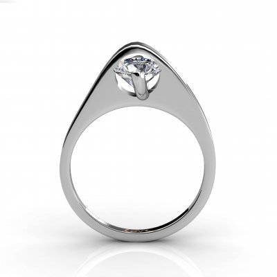 Plectrum | Engagment Ring | 18k White Gold