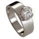 Hold Hands Ring |Engagement Ring with Princes Diamond | Platinum