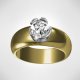 Hold Hands Ring |Engagement Ring with Princes Diamond | Platinum