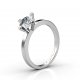 Hold Hands Ring |Engagement Ring with Princes Diamond | Platinum