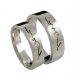 Classic Love [5] Wedding Rings | 9k White Gold