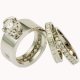 Hold Hands Ring |Engagement Ring with Princes Diamond | Platinum