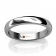 One [3] Men's Wedding Ring | 18k White Gold