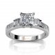 King & I White Gold Channel Set Engagement Ring