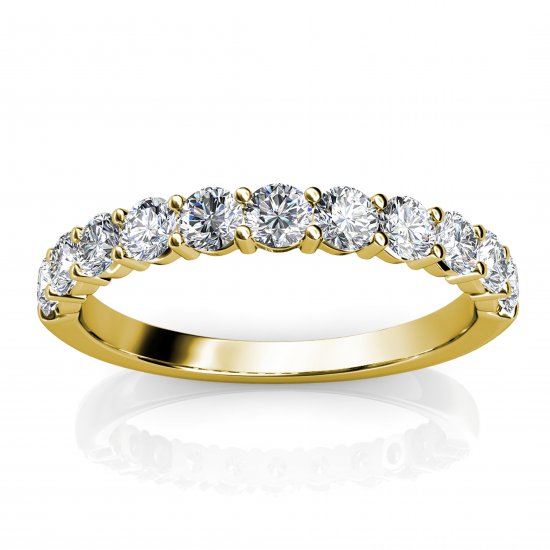 I Want To Hold Your Hand | 1/2 set .66ct | 9k Yellow Gold - Click Image to Close