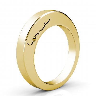 Evolve Ring 2.4 Round | Men's Wedding Ring | 18k Yellow Gold