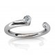 Hold Hands Ring |Engagement Ring with Princes Diamond | Platinum